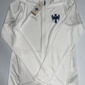 Puma: Monterrey Rayados White Track Sweater/Training DryCell Jacket (Small)